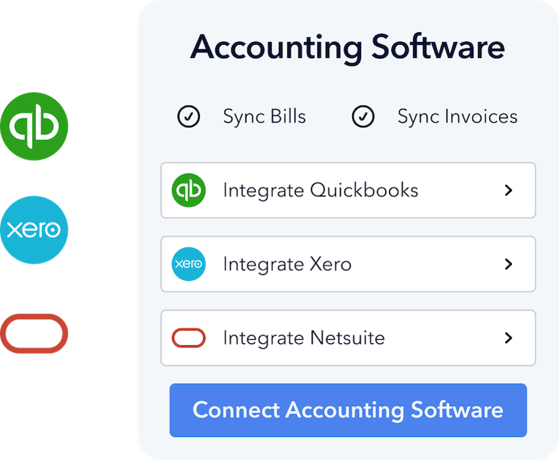 Screenshot of connecting accounting software in the Plooto platform