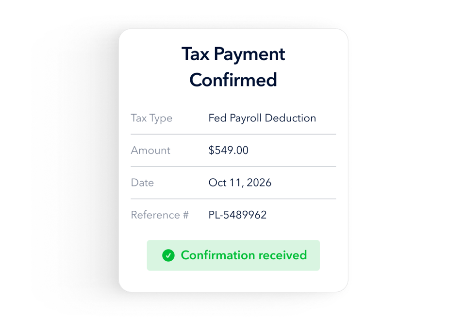 Tax Payment Confirmed