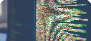Liens of code on a computer screen